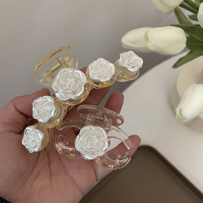 Jewelry WholesaleWholesale Resin Plastic Camellia Hair Clip JDC-HC-QQ001 Hair Clips 谦谦 %variant_option1% %variant_option2% %variant_option3%  Factory Price JoyasDeChina Joyas De China