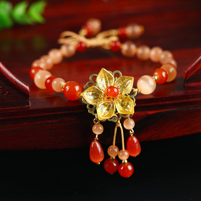 Jewelry WholesaleWholesale ethnic fashion glass hand woven shell flower Anklets JDC-AS-Mcheng004 Anklet 结满诚 %variant_option1% %variant_option2% %variant_option3%  Factory Price JoyasDeChina Joyas De China