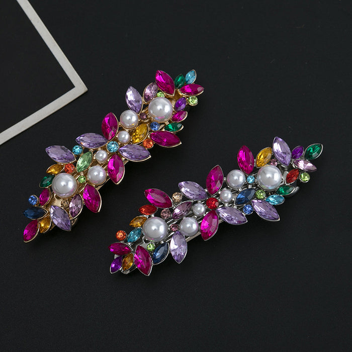 Wholesale Hair Clips Metal Spring Clip Rhinestones MOQ≥2 JDC-HC-Jingjie002