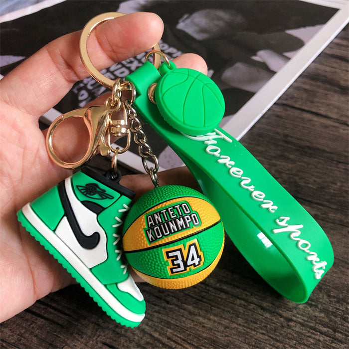 Wholesale star basketball shoes keychain MOQ≥2 JDC-KC-HLv009