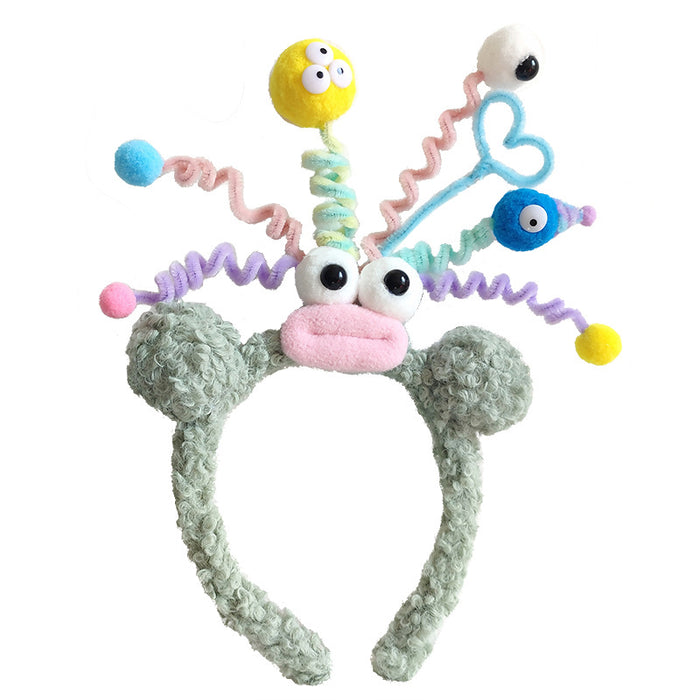 Wholesale Headband lamb velvet high elastic fiber material cute cartoon little monster MOQ≥2 JDC-HD-YuYue005