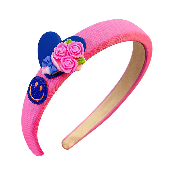 Wholesale sponge cartoon love smiley headband MOQ≥2 JDC-HC-RXi018