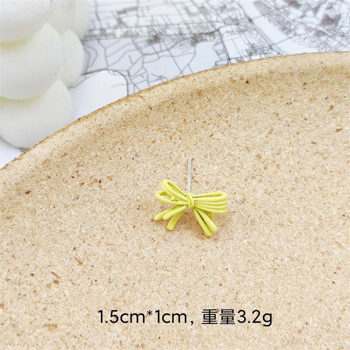 Jewelry WholesaleWholesale cream yellow S925 silver needle spray paint butterfly C circle square round earrings JDC-ES-FX010 Earrings 繁瑆 %variant_option1% %variant_option2% %variant_option3%  Factory Price JoyasDeChina Joyas De China