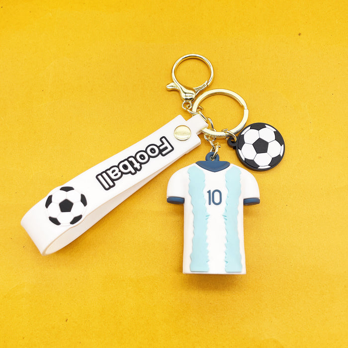 Wholesale Keychains PVC Hardware Cute Cartoon Football MOQ≥2 JDC-KC-LiangQ005