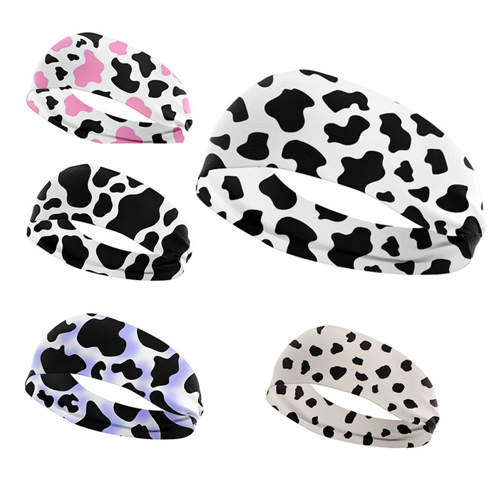 Wholesale Headband Polyester Spandex Athletic High Stretch Cow JDC-HD-KuS004