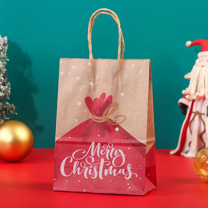 Wholesale Gift Bag Kraft Paper Christmas Gift Bag MOQ≥12 JDC-GB-Ganrui017