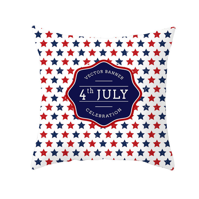 Wholesale 4th of July Independence Day Pillowcase Peach Skin Print MOQ≥2 JDC-PW-Jinze001