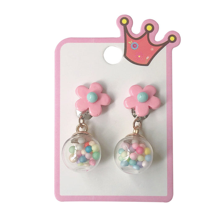 Wholesalee cute quicksand ear clip children's jewelry MOQ≥5 JDC-ES-Nimei002