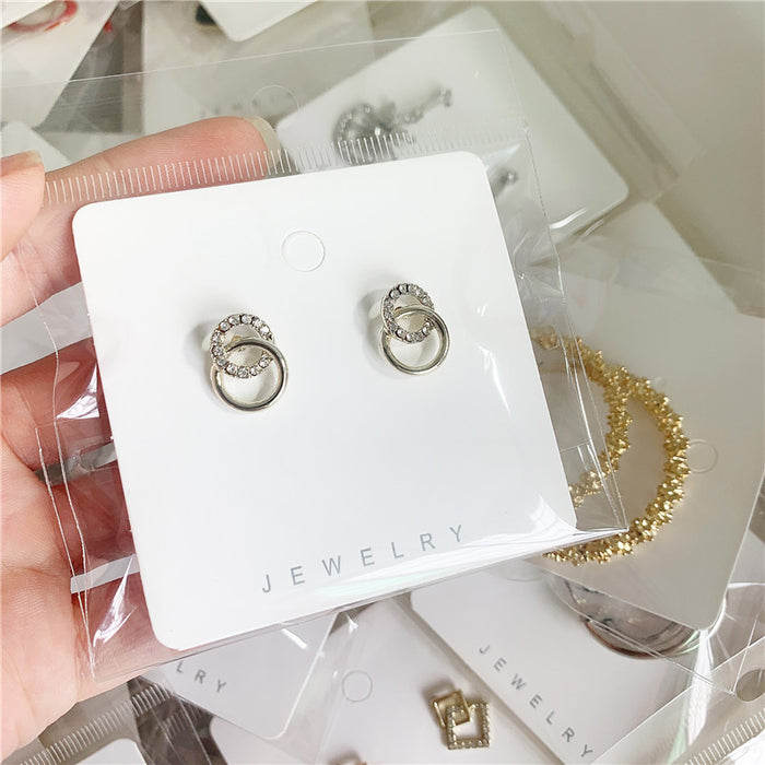 Wholesale silver needle earrings random hair style is not the same JDC-ES-liangou001