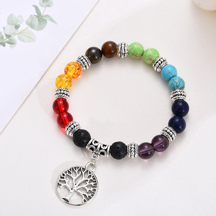 Wholesale Creative Colorful Bracelet Natural Tiger Eye Beaded Bracelet JDC-BT-YanH005