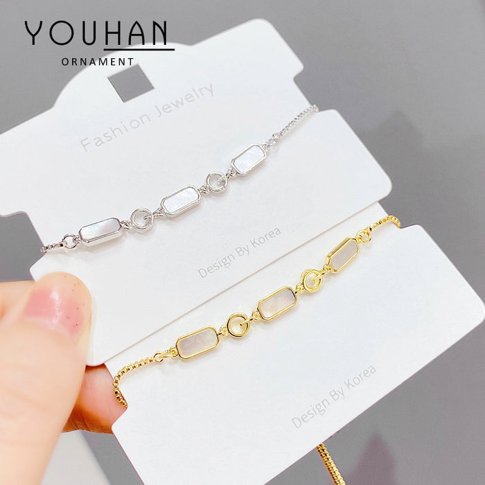 Jewelry WholesaleWholesale electroplating pull adjustable shell bracelet JDC-BT-YouH007 Bracelet 优涵 %variant_option1% %variant_option2% %variant_option3%  Factory Price JoyasDeChina Joyas De China