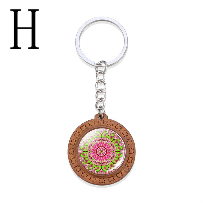 Wholesale Vintage Mandala Keychain MOQ≥2 JDC-KC-ZaoY005