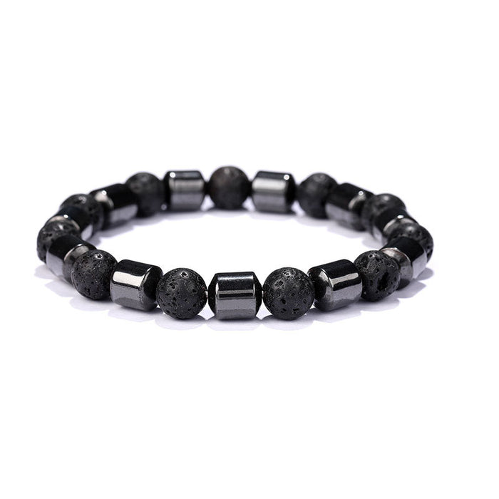 Wholesale Magnetic Hematite Ancient Pearl Volcanic Stone Bracelet JDC-BT-JiuL006