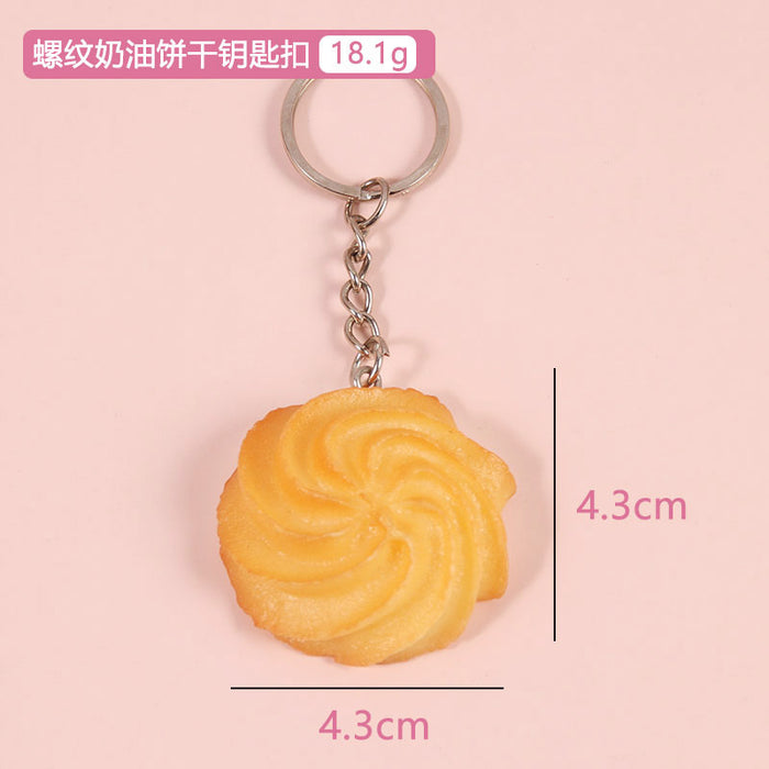 Wholesale simulation cookie keychain pendant cute MOQ≥2 JDC-KC-QHaoo001