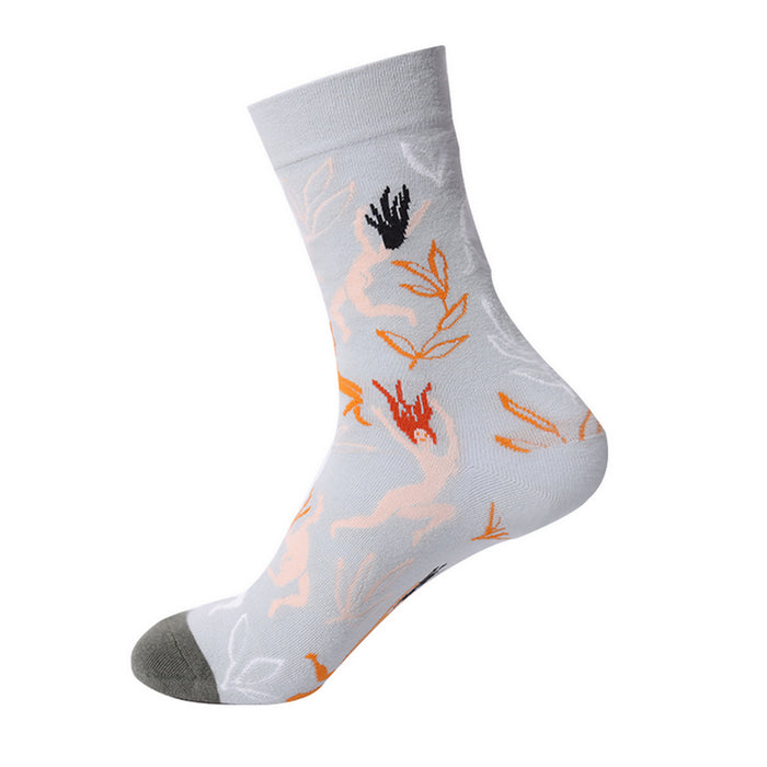 Wholesale Oil Painting Socks Light Luxury Art Socks JDC-SK-XinH012