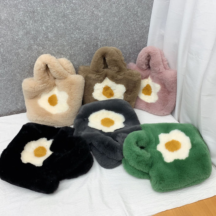 Jewelry WholesaleWholesale Flower Plush Handbag MOQ≥2 JDC-HB-XYu001 Handbags 小宇 %variant_option1% %variant_option2% %variant_option3%  Factory Price JoyasDeChina Joyas De China