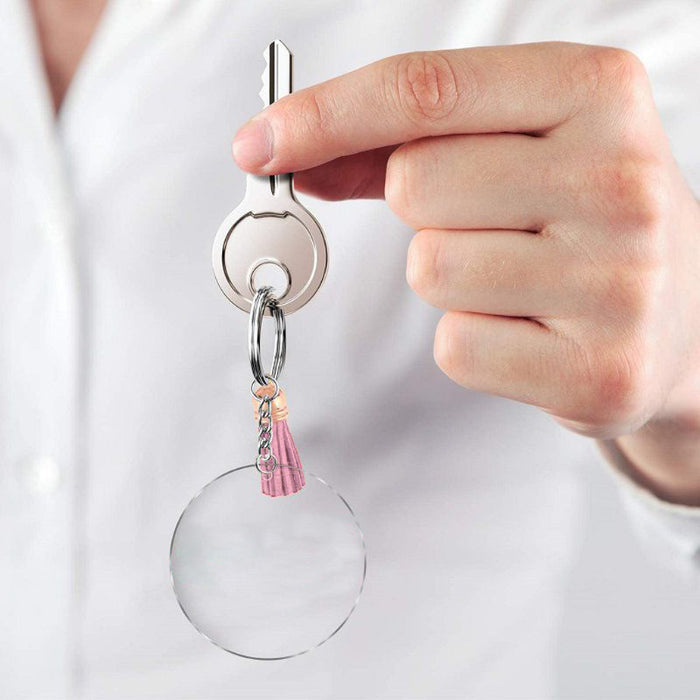 Wholesale DIY Handmade Souvenir Transparent Love Round Custom Keychain MOQ≥2 JDC-KC-JuHui001