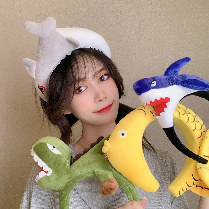 Wholesale dinosaur crab face wash super cute cute cartoon funny headband MOQ≥2 JDC-HD-YuYue001