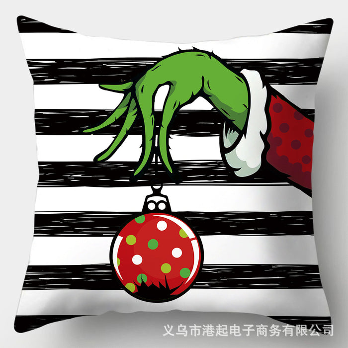 Wholesale Pillowcase Christmas Printed Cartoon Peach Skin JDC-PW-Gangqi001