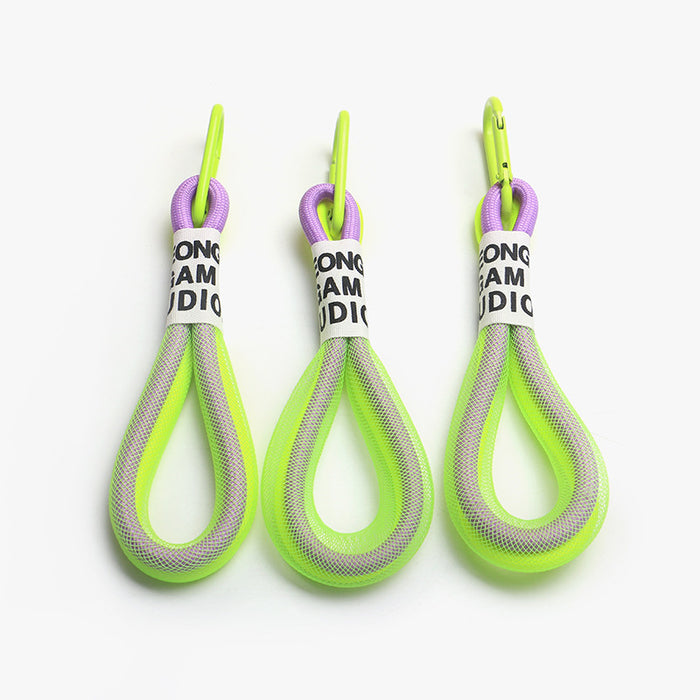 Jewelry WholesaleWholesale Fluorescent Color Mesh Metal Buckle Braided Lanyard Keychain JDC-KC-RYKT002 Keychains 瑞洋凯泰 %variant_option1% %variant_option2% %variant_option3%  Factory Price JoyasDeChina Joyas De China