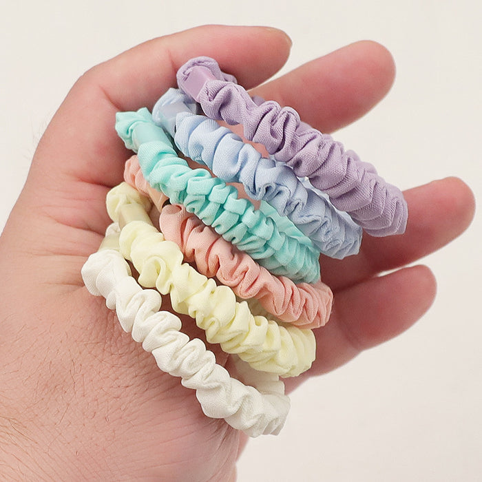 Wholesale Hair Scrunchies Cloth Cream Color Cute JDC-HS-ZanY001