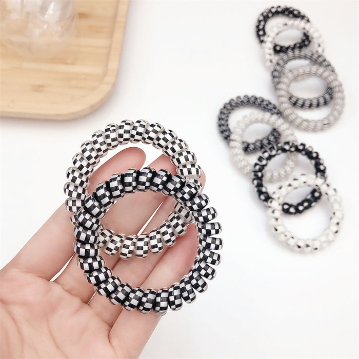 Jewelry WholesaleWholesale Phone Cord Hair Ring Plaid Star Rubber Band Love Headband Bracelet JDC-BT-WeiY015 Bracelet 薇雅 %variant_option1% %variant_option2% %variant_option3%  Factory Price JoyasDeChina Joyas De China