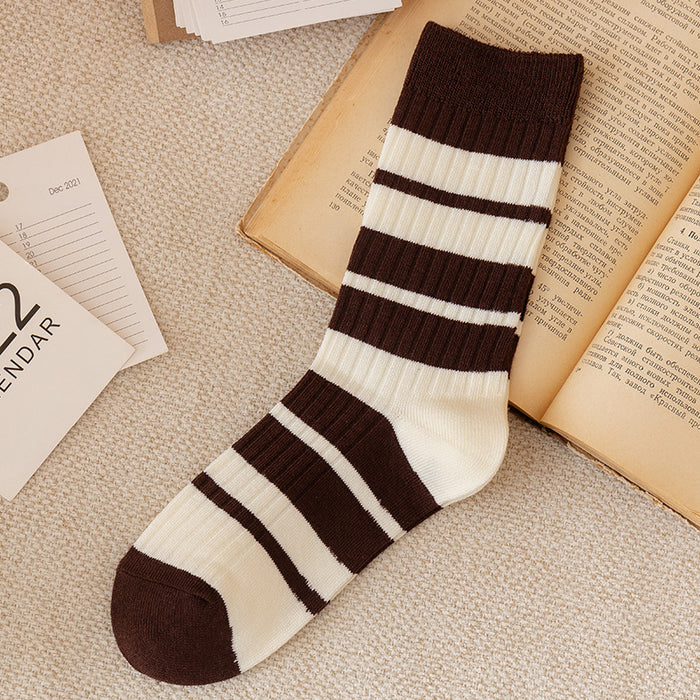 Wholesale Sock Cotton Sweat Absorbing Socks Striped MOQ≥2 JDC-SK-CYu021