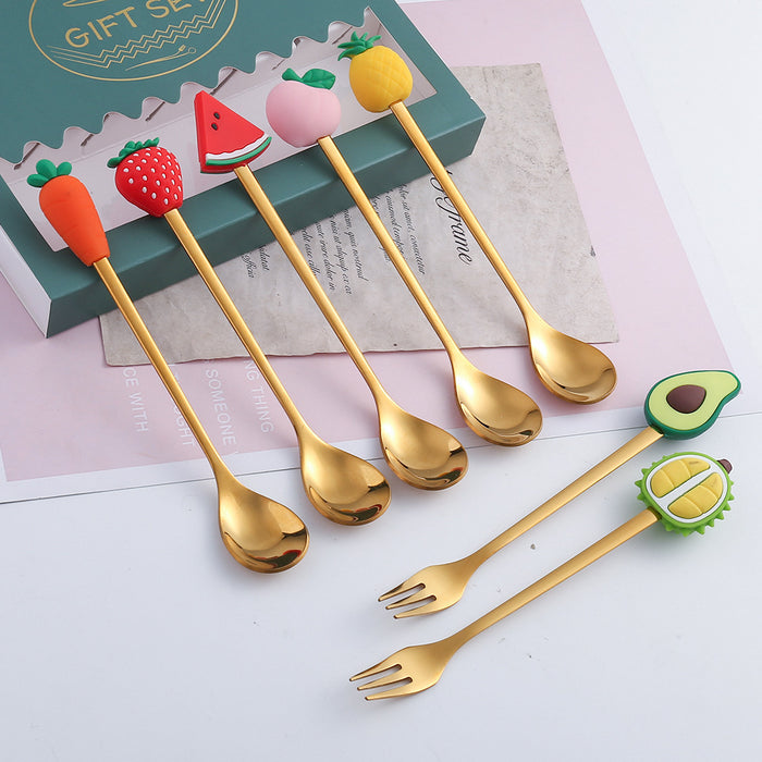 Wholesale Spoon Stainless Steel Cute Cat Panda Cartoon Char Siew MOQ≥2 JDC-SN-BiS003