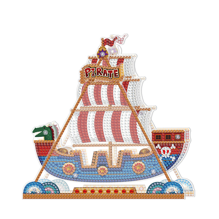 Wholesale DIY Diamond Painting Swinging Pirate Ship Acrylic Ornament MOQ≥2 JDC-DIY-JSen002