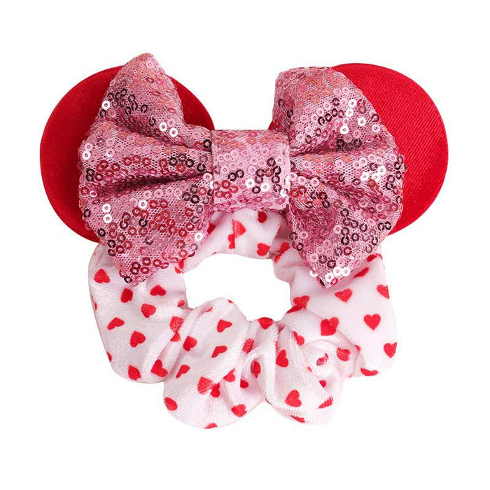 Wholesale Valentine's Day Large Intestine Hoop Ear Bow Hair Accessories （M）JDC-HS-Danzuo009