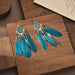 Jewelry WholesaleWholesale Boho Tassel Feather Alloy Earrings JDC-ES-Daiq031 Earrings 黛茜 %variant_option1% %variant_option2% %variant_option3%  Factory Price JoyasDeChina Joyas De China