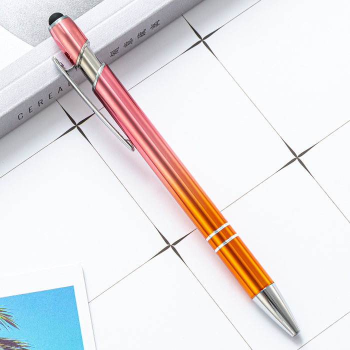 Wholesale Ballpoint Pen Metal Gradient Aluminum Bar Pen Rotating JDC-BP-JingL006