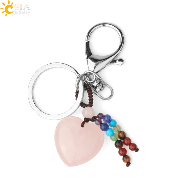 Wholesale Heart Shaped Turquoise Opal Crystal Keychain JDC-KC-HS002