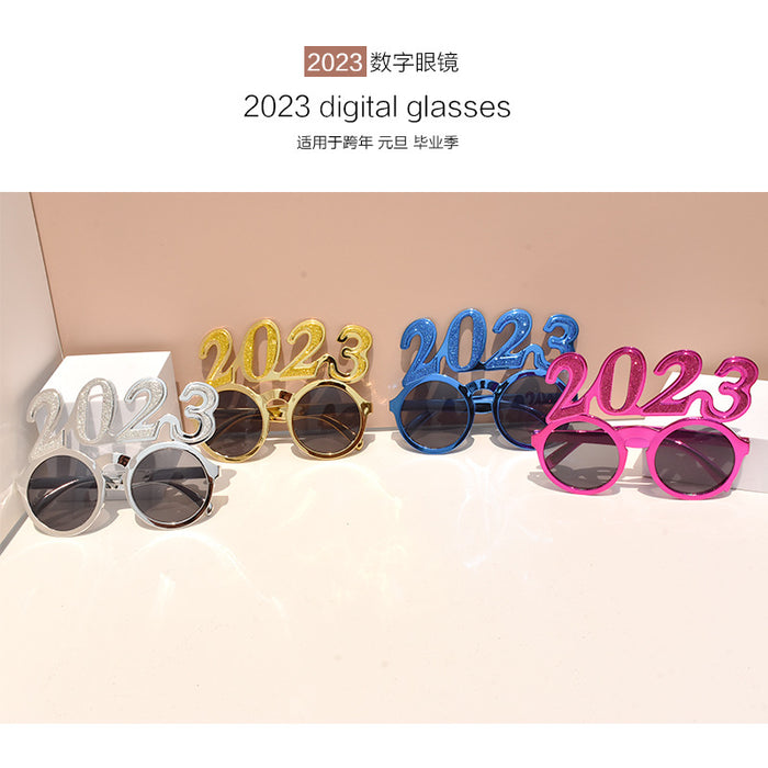 Wholesale Sunglasses PC 2023 Digital Glasses Modeling New Year's Eve Celebration Party 10 pcs JDC-SG-SFY001