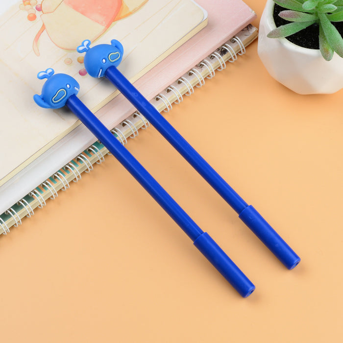 Wholesale Cartoon Silicone Whale Plastic Ballpoint Pen MOQ≥2 JDC-BP-XHZ012