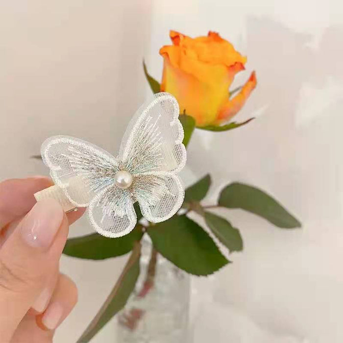 Jewelry WholesaleWholesale pearl Butterfly Girl Hair Clip JDC-HC-YiL003 Hair Clips 艺麟 %variant_option1% %variant_option2% %variant_option3%  Factory Price JoyasDeChina Joyas De China