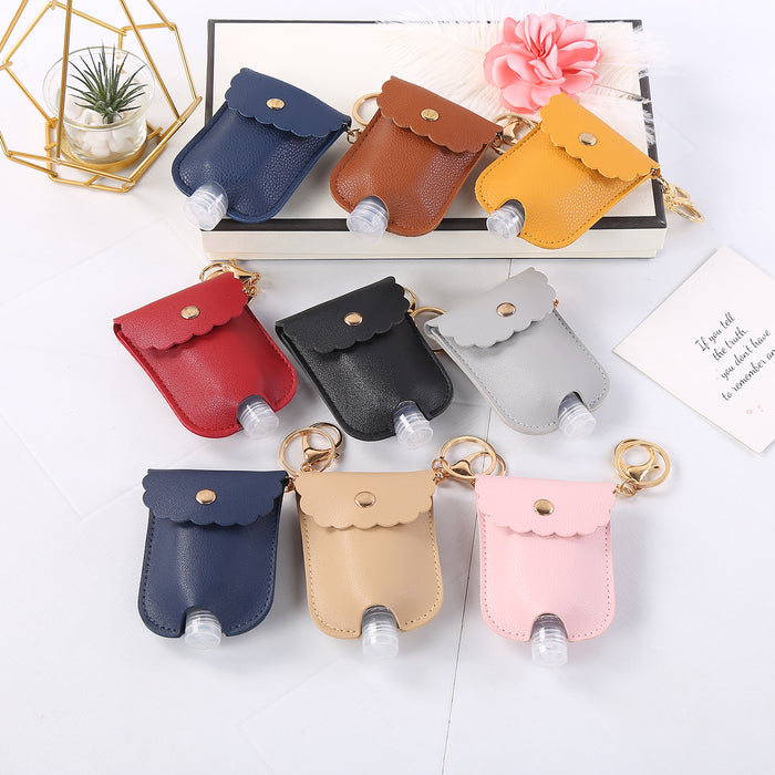 Jewelry WholesaleWholesale Hand Sanitizer PU Leather Case Keychain JDC-KC-HYi005 Keychains 弘亿 %variant_option1% %variant_option2% %variant_option3%  Factory Price JoyasDeChina Joyas De China