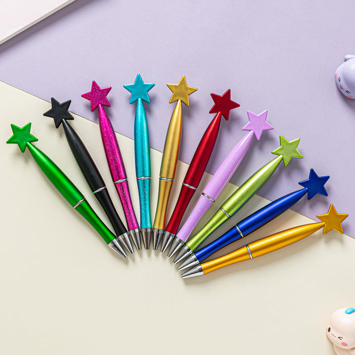 Wholesale Ballpoint Pen Plastic Creative Stars Multicolor Turning JDC-BP-HongD012