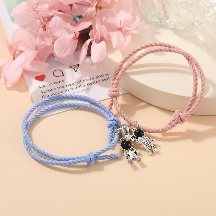 Jewelry WholesaleWholesale Astronaut Magnet Phase Attraction Adjustable Hair Rope Hand Rope JDC-BT-F060 Bracelet 韩之尚 %variant_option1% %variant_option2% %variant_option3%  Factory Price JoyasDeChina Joyas De China