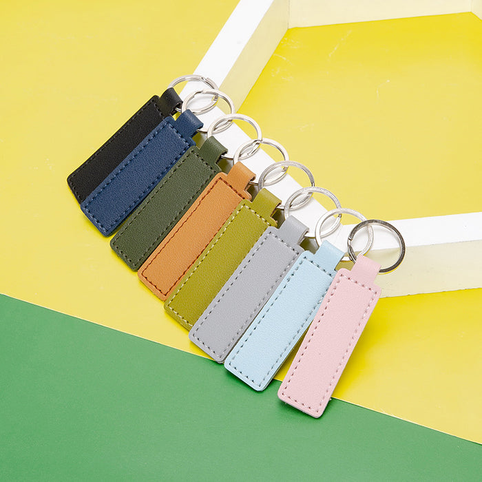 Wholesale Keychains PU Leather Car Simple Solid Color JDC-KC-XingR001