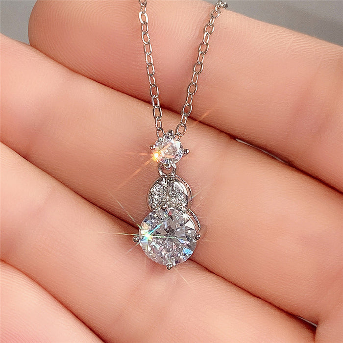 Jewelry WholesaleWholesale Fashion Geometric Zircon Pendant Necklace JDC-NE-Caos018 Necklaces 曹适 %variant_option1% %variant_option2% %variant_option3%  Factory Price JoyasDeChina Joyas De China