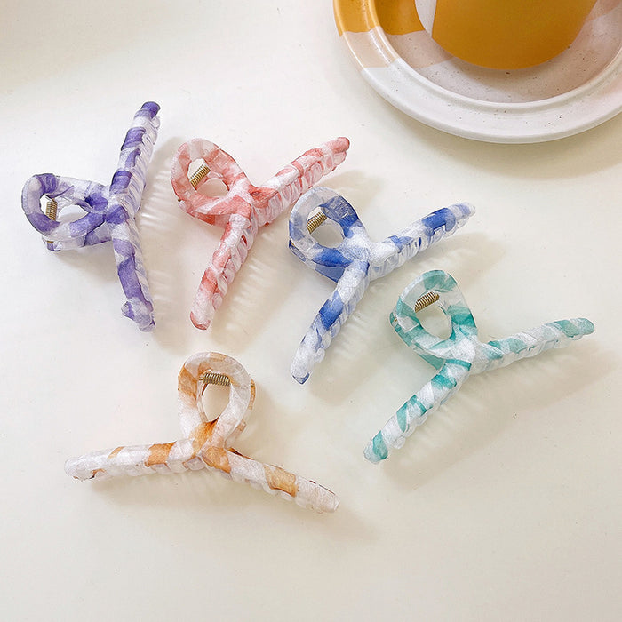 Wholesale flowers grasping clamps Candy -colored hand -wound hair scratching hair folding hair clip JDC-HC-YYang001