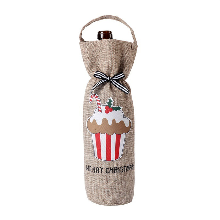 Wholesale Decorative Fabric Christmas Faceless Old Man Portable Wine Bottle Cover JDC-DCN-TeW001