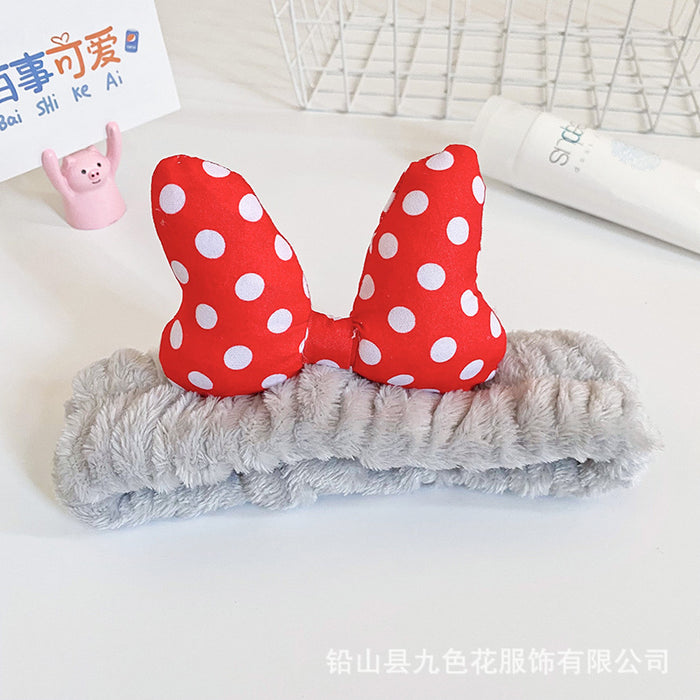 Wholesale Cartoon Cute Polka Dot Oversized Butterfly End Hairband JDC-HD-JSH002