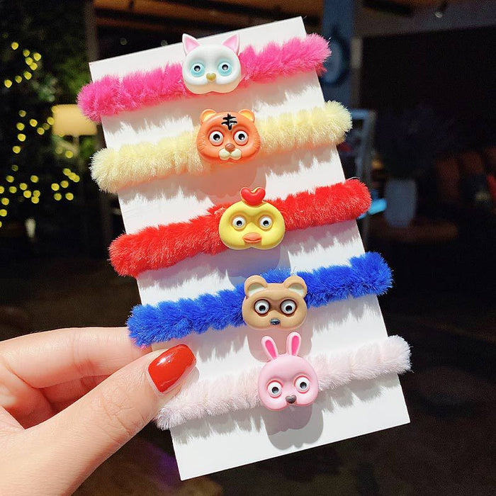 Jewelry WholesaleWholesale plush kids cartoon hair ring (F) JDC-HS-DingS002 Hair Scrunchies 鼎硕 %variant_option1% %variant_option2% %variant_option3%  Factory Price JoyasDeChina Joyas De China