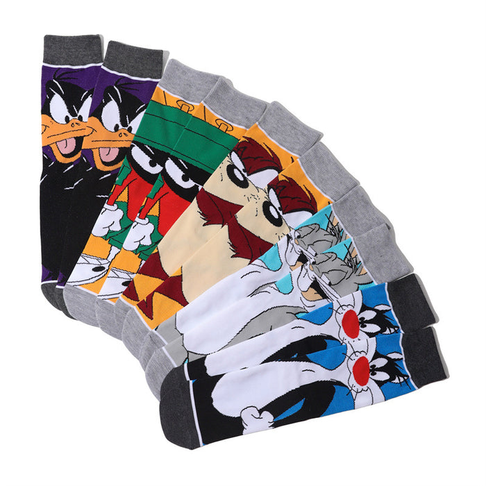 Wholesale socks fabric cartoon medium tube cute character (M) JDC-SK-HuiHe003