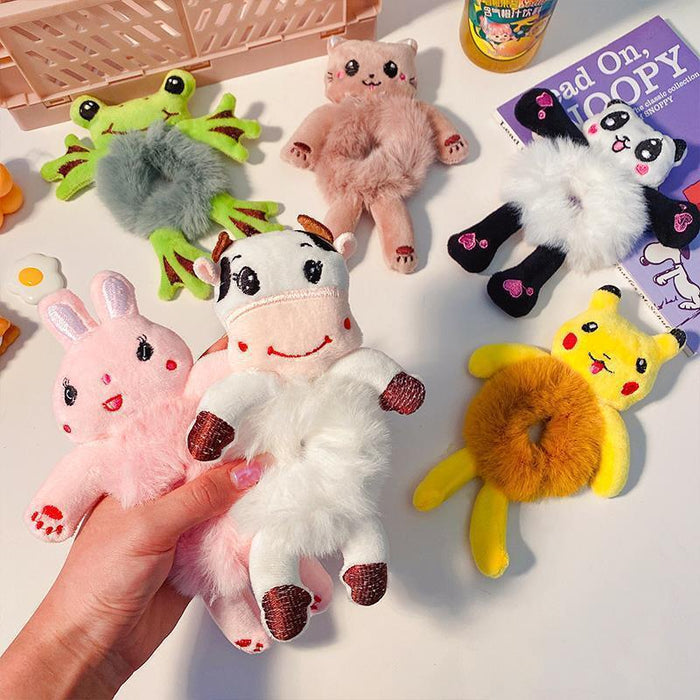 Wholesale Cartoon Rabbit Hair Ring Plush Rabbit Hair Rope JDC-HS-JShi001