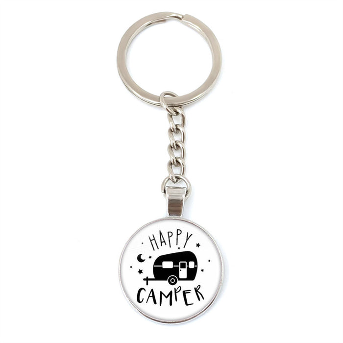 Wholesale keychain good friend happy wild camping pendant JDC-KC-MoS004