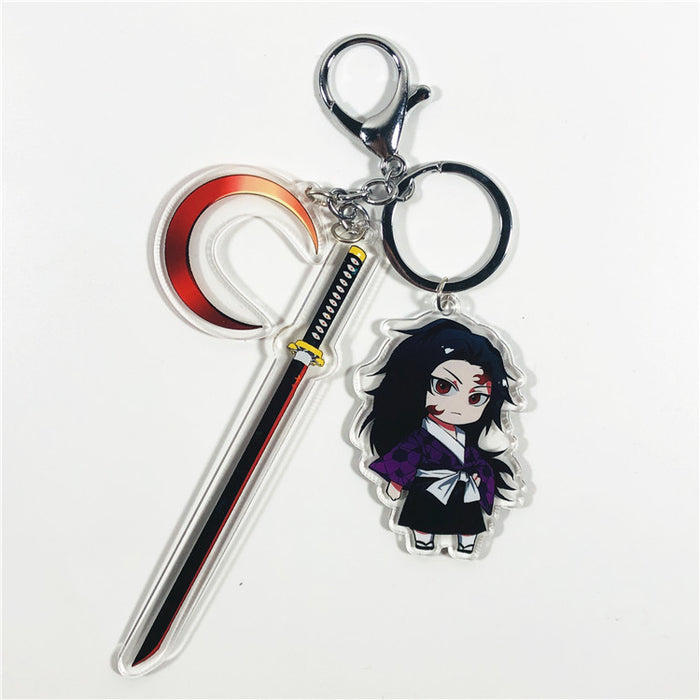 Wholesale Acrylic Double Sided Pendant Keychain Cute Key Ring (M) JDC-KC-TMMY004