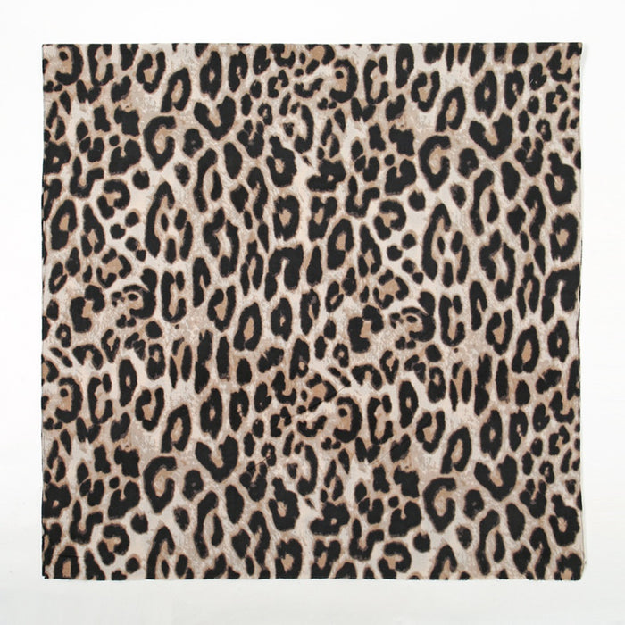 Wholesale Scarf Polyester Cotton Leopard Colorblock Print Shawl JDC-SF-XJY005